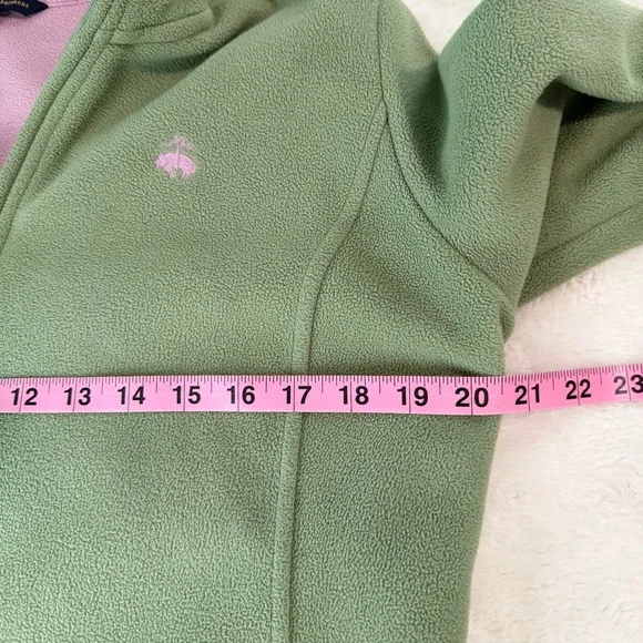 Brooks Brothers 346 Sage Green Fleece 1/4 Zip Pullover L - Picture 9 of 11